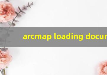 arcmap loading document